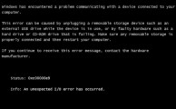Фото ошибки 0xc00000e9 при загрузке ОС Windows 7