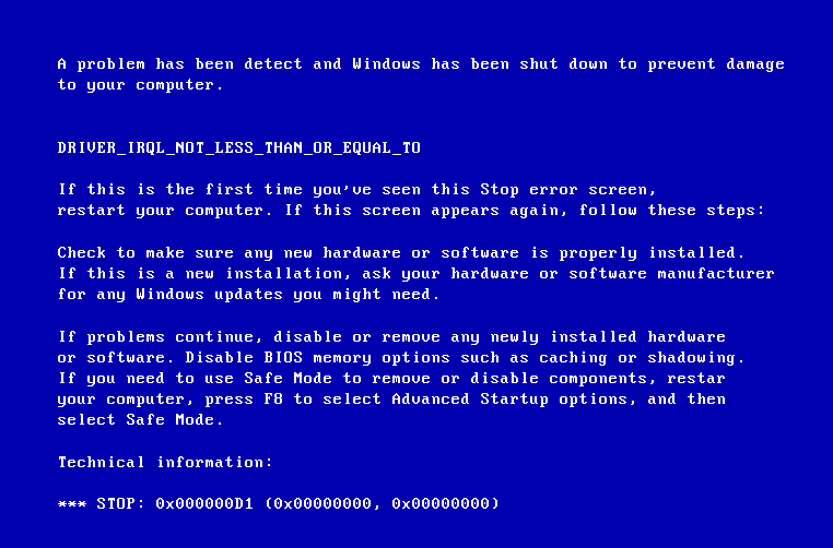 Фото ошибки 0x000000d1 athrx sys Windows 7