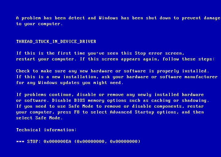Фото кода ошибки на Windows 7 и XP