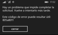 Фото как исправить ошибку 805a8011 магазина Windows phone