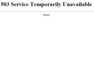 фото ошибки 503 service temporarily unavailable на Windows