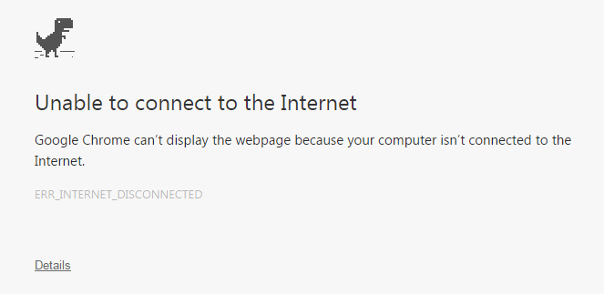 фото ошибки err internet disconnected на Windows