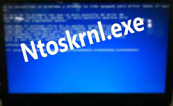 фото ошибка ntoskrnl exe на Windows 