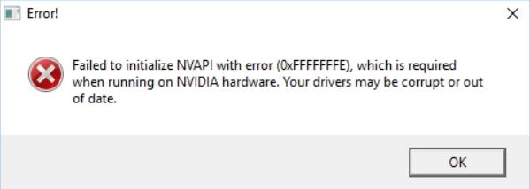 Фото failed to initialize nvapi with error в CS:GO